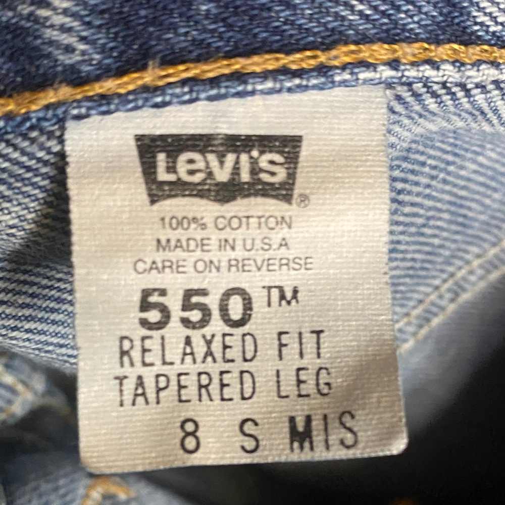 Vintage Y2K Levi’s 550 Relaxed fit tapered leg Jeans 4 Short high waist made USA - Picture 8 of 10